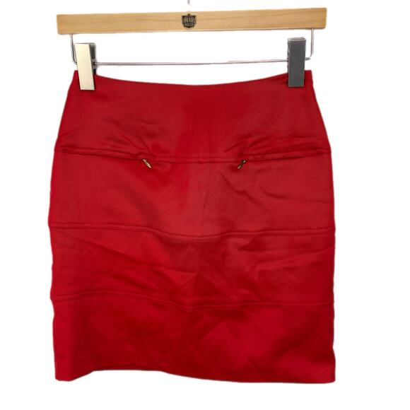 Y2K Corpcore Red Sleeveless Vest Skirt Suit - Women's Size 4 - Picture 7 of 11